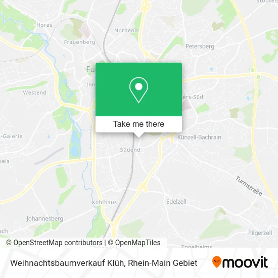 Карта Weihnachtsbaumverkauf Klüh
