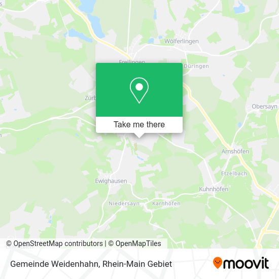 Карта Gemeinde Weidenhahn