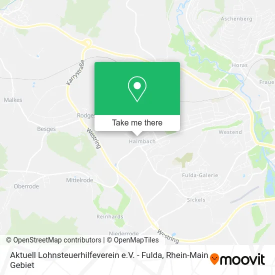 Карта Aktuell Lohnsteuerhilfeverein e.V. - Fulda