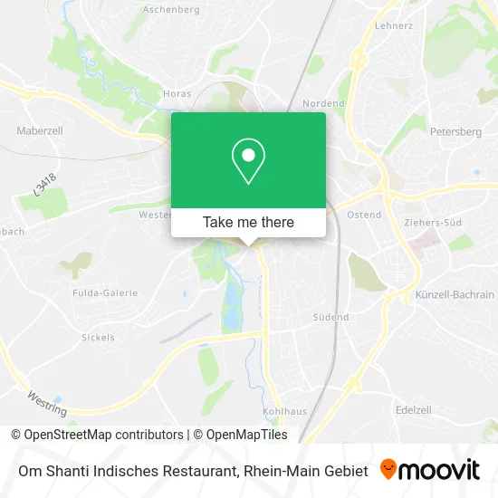 Карта Om Shanti Indisches Restaurant