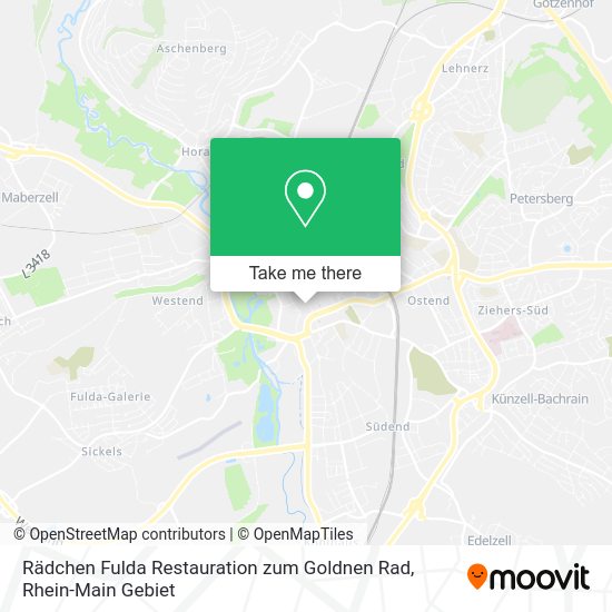 Карта Rädchen Fulda Restauration zum Goldnen Rad