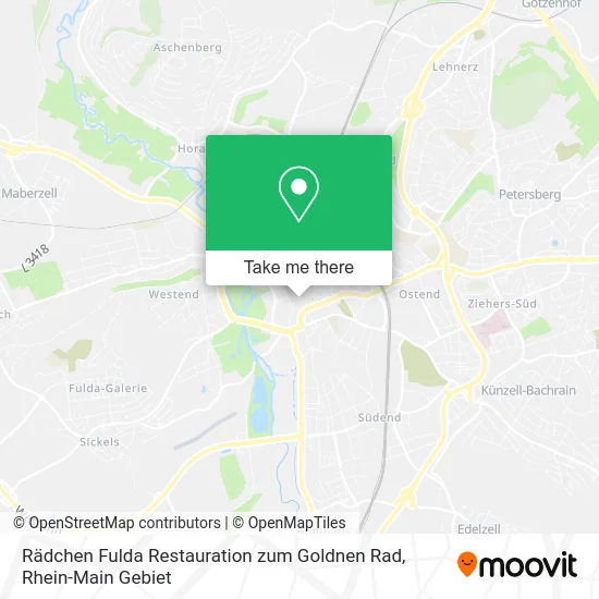 Карта Rädchen Fulda Restauration zum Goldnen Rad