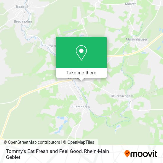 Карта Tommy's Eat Fresh and Feel Good