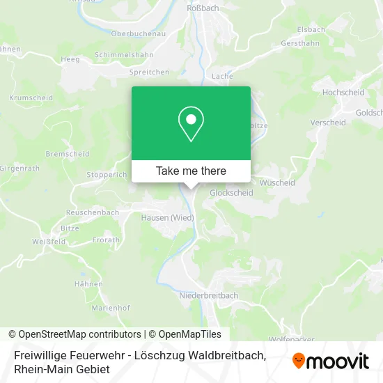 Карта Freiwillige Feuerwehr - Löschzug Waldbreitbach