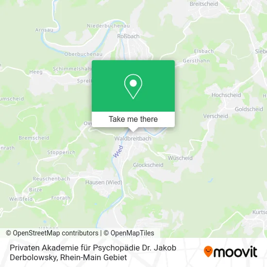 Карта Privaten Akademie für Psychopädie Dr. Jakob Derbolowsky