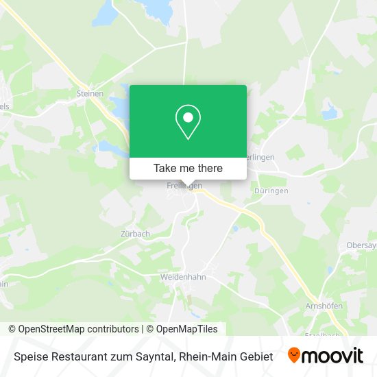 Карта Speise Restaurant zum Sayntal