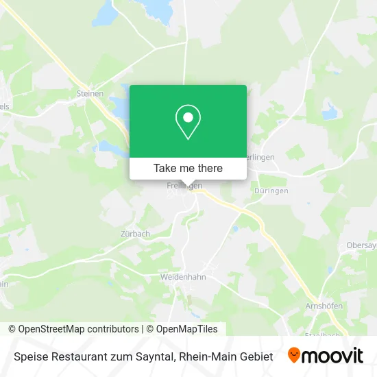 Карта Speise Restaurant zum Sayntal