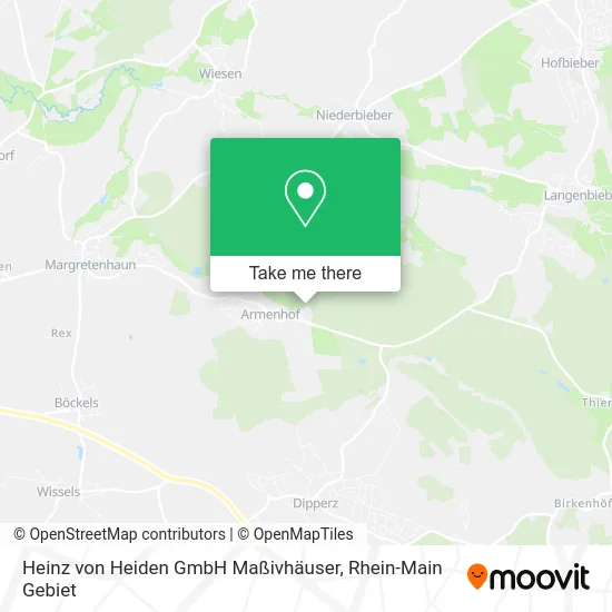 Карта Heinz von Heiden GmbH Maßivhäuser