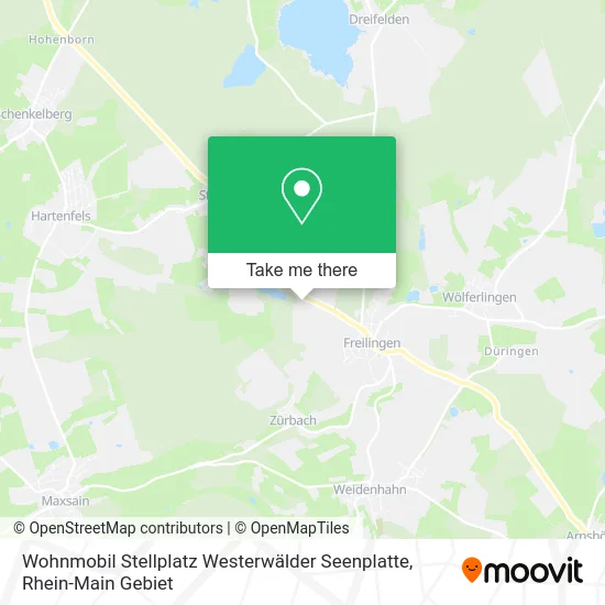 Карта Wohnmobil Stellplatz Westerwälder Seenplatte