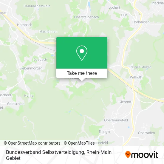 Карта Bundesverband Selbstverteidigung