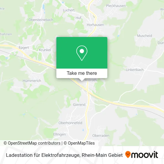 Карта Ladestation für Elektrofahrzeuge
