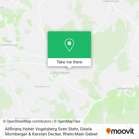Карта Allfinanz Hoher Vogelsberg Sven Stehr, Gisela Momberger & Karsten Decker