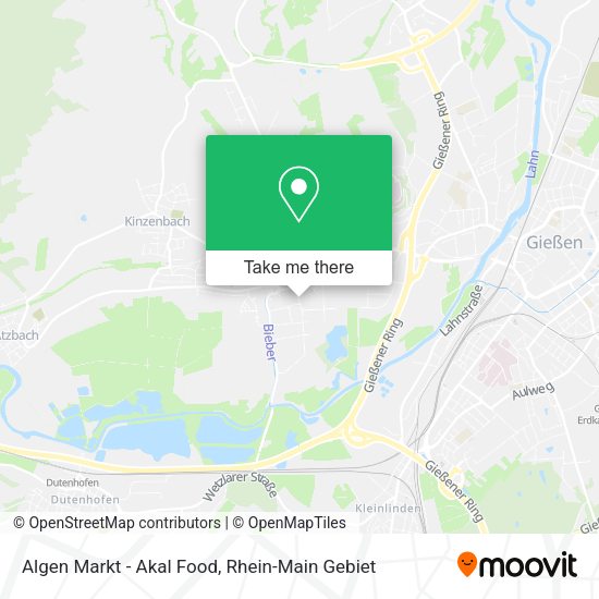 Карта Algen Markt - Akal Food
