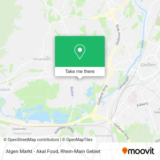 Карта Algen Markt - Akal Food