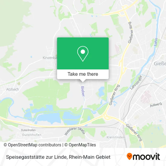 Карта Speisegaststätte zur Linde