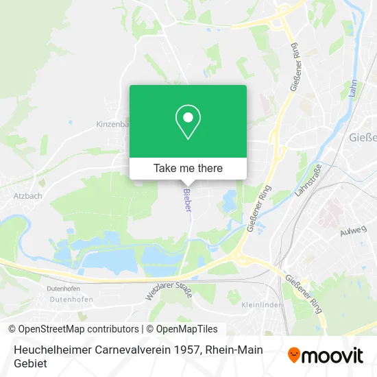 Карта Heuchelheimer Carnevalverein 1957