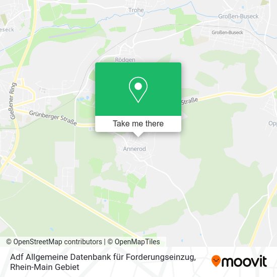 Карта Adf Allgemeine Datenbank für Forderungseinzug