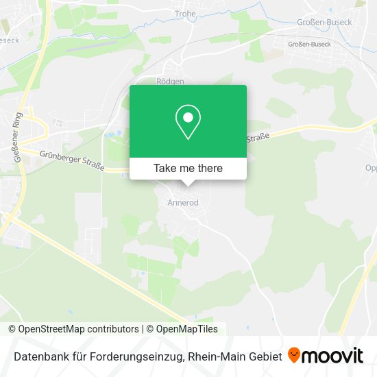 Карта Datenbank für Forderungseinzug