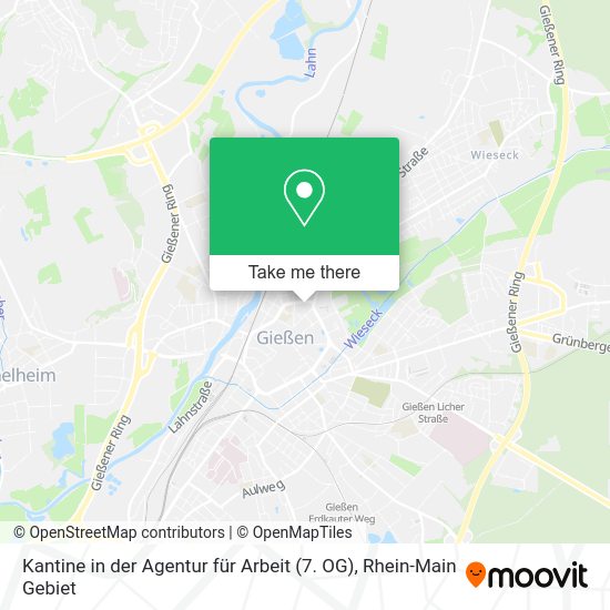 Карта Kantine in der Agentur für Arbeit (7. OG)