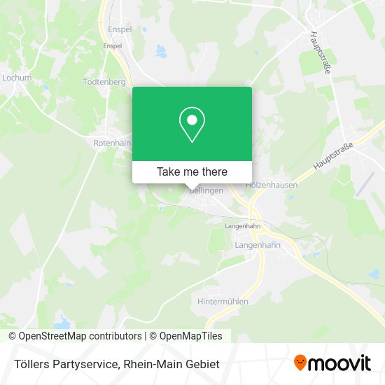 Карта Töllers Partyservice