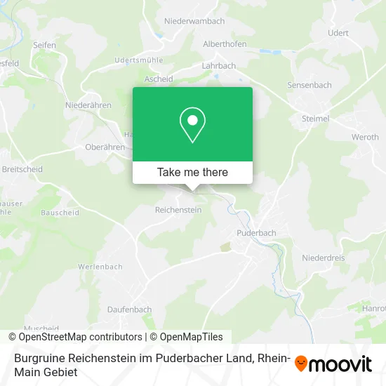 Карта Burgruine Reichenstein im Puderbacher Land