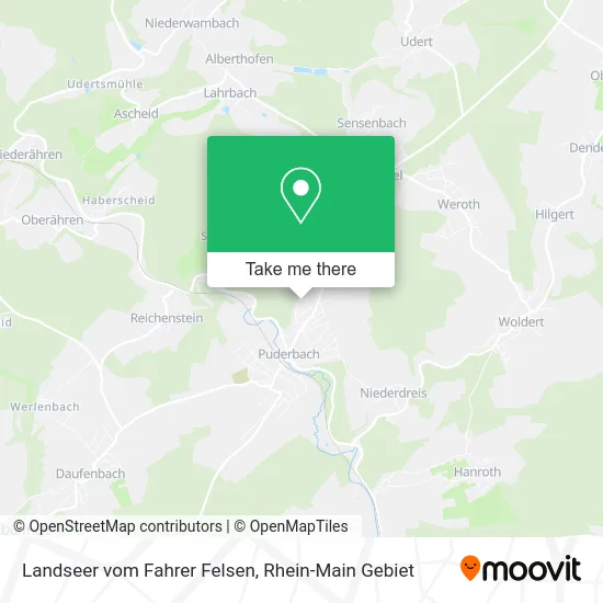 Карта Landseer vom Fahrer Felsen