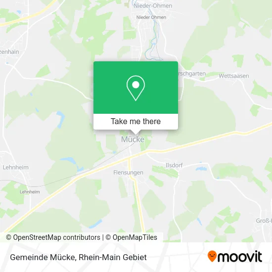 Карта Gemeinde Mücke
