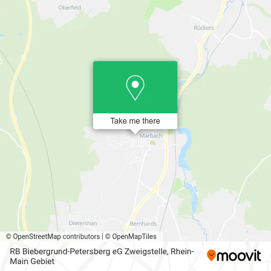 Карта RB Biebergrund-Petersberg eG Zweigstelle