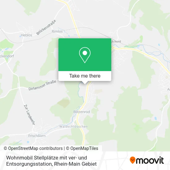 Карта Wohnmobil Stellplätze mit ver- und Entsorgungsstation