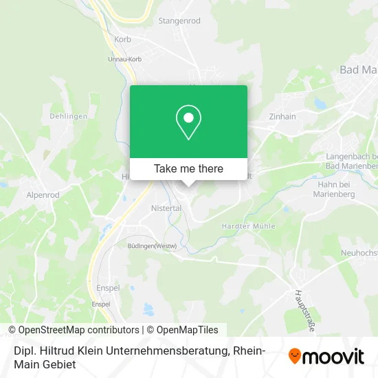 Карта Dipl. Hiltrud Klein Unternehmensberatung
