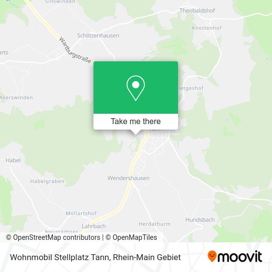 Карта Wohnmobil Stellplatz Tann