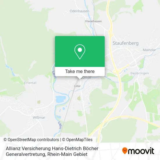 Карта Allianz Versicherung Hans-Dietrich Böcher Generalvertretung