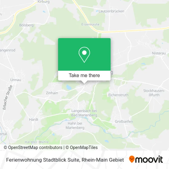 Карта Ferienwohnung Stadtblick Suite