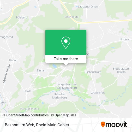 Карта Bekannt im Web