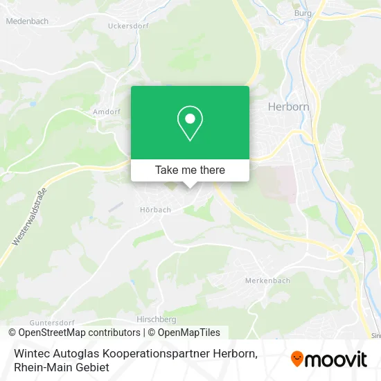 Карта Wintec Autoglas Kooperationspartner Herborn