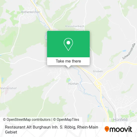 Карта Restaurant Alt Burghaun Inh. S. Röbig