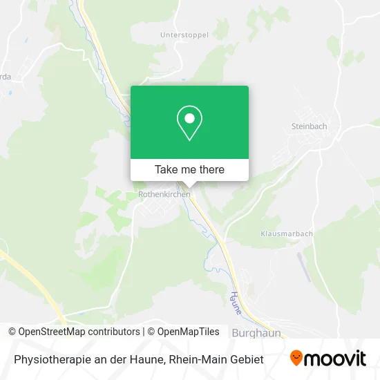 Карта Physiotherapie an der Haune