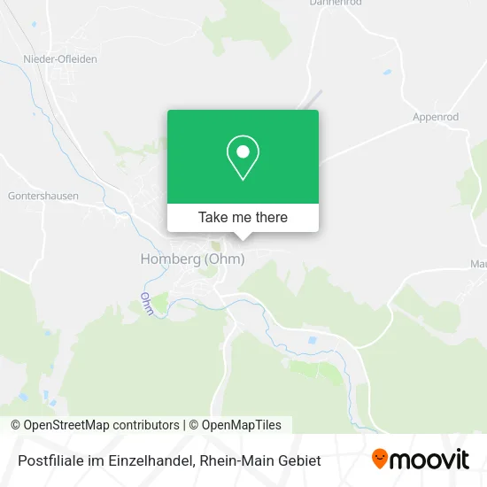 Карта Postfiliale im Einzelhandel