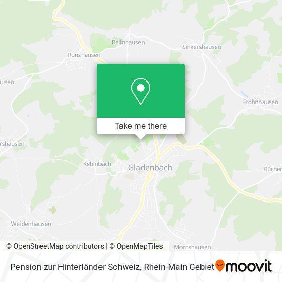 Карта Pension zur Hinterländer Schweiz