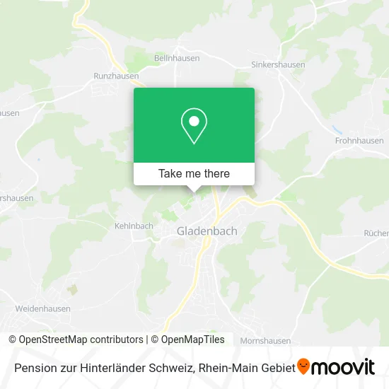 Карта Pension zur Hinterländer Schweiz