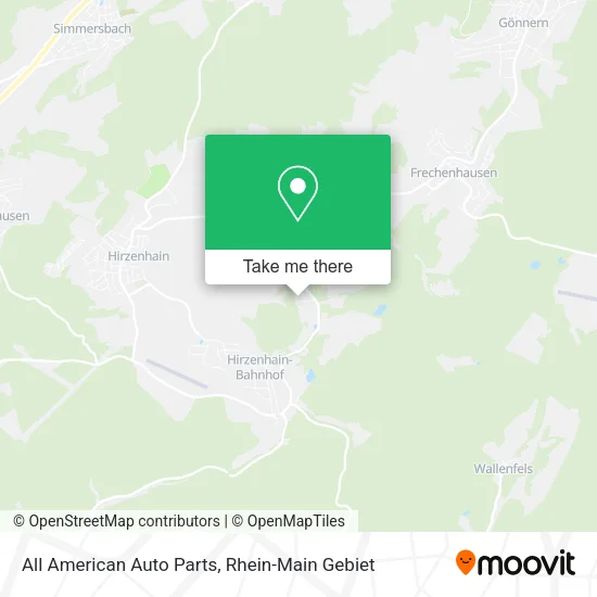 Карта All American Auto Parts