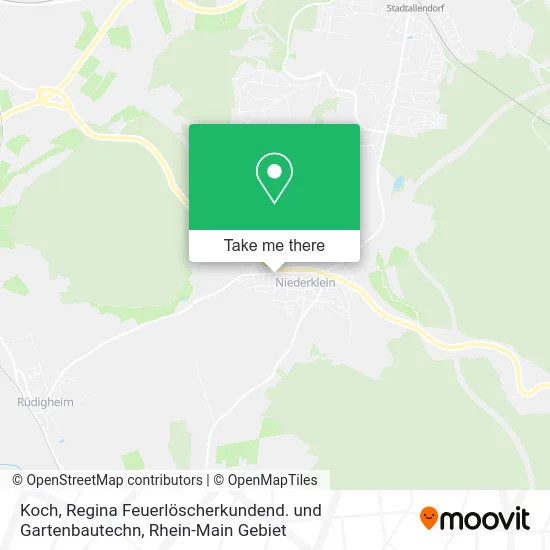 Карта Koch, Regina Feuerlöscherkundend. und Gartenbautechn