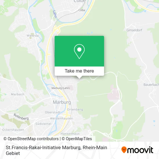 Карта St.Francis-Rakai-Initiative Marburg