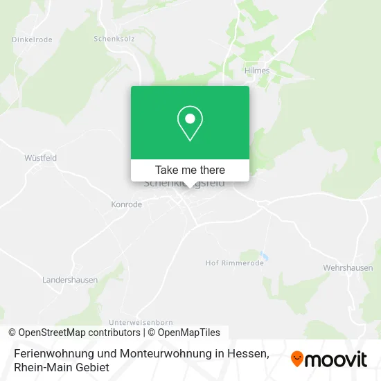 Карта Ferienwohnung und Monteurwohnung in Hessen
