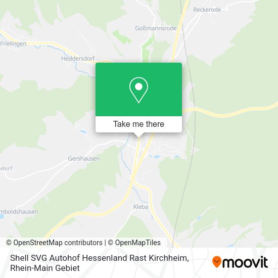 Карта Shell SVG Autohof Hessenland Rast Kirchheim