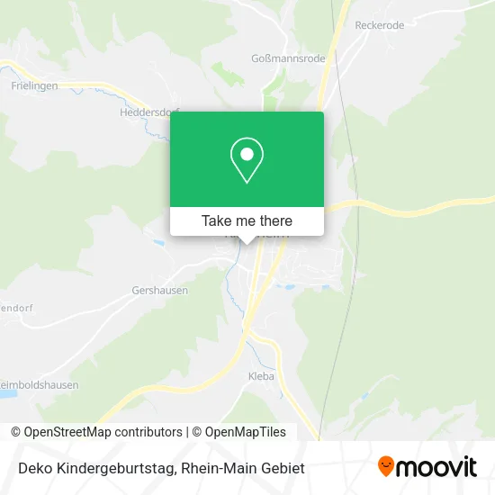 Карта Deko Kindergeburtstag