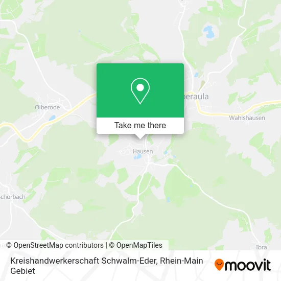 Карта Kreishandwerkerschaft Schwalm-Eder