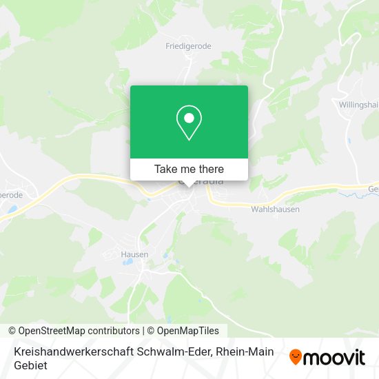 Карта Kreishandwerkerschaft Schwalm-Eder
