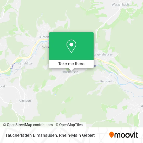 Карта Taucherladen Elmshausen
