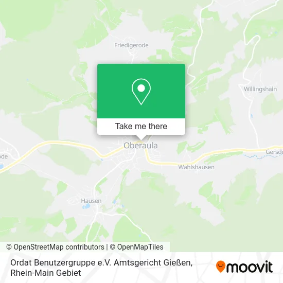 Карта Ordat Benutzergruppe e.V. Amtsgericht Gießen